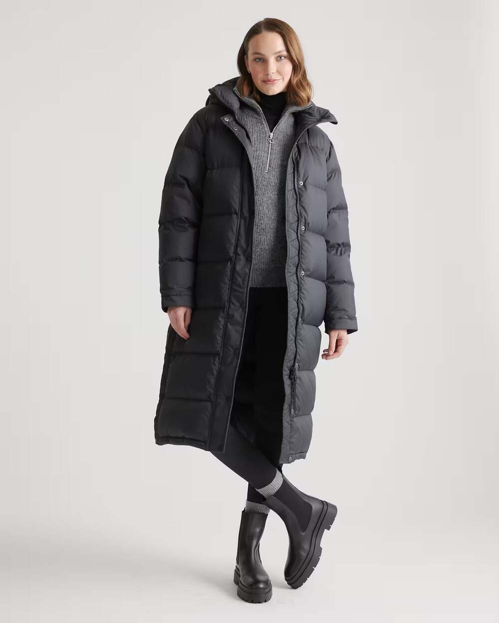 BRAND NEW: Responsible Down Long Puffer Jacket in Black size XL
